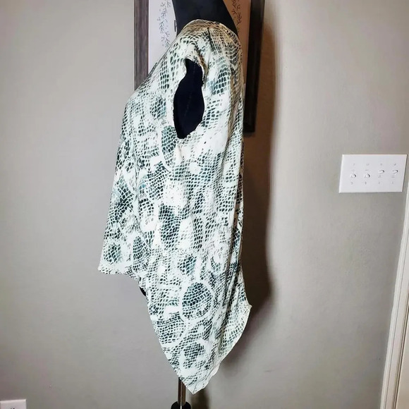 Rachel Rachel Roy Sleeveless Flowy Snakeskin Print High Low Blouse Sz S - Picture 5 of 12